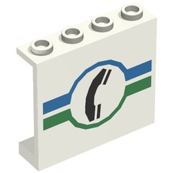 4215bpx18-1G Paneel 1x4x3 Telefoon blauwe-groene lijnen wit gebruikt *0D0000 - Img 2