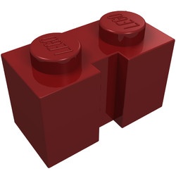 4216-88 Steen 1x2 met sleuf bruin, roodachtig NIEUW *1L040