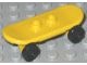 42511c01-3 Skateboard met zwarte wielen geel NIEUW *0D0000