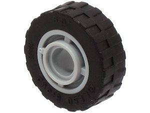 42610c03-86 Wiel 11x8mm groef vier compartimenten met band 17.5x6mm (92409) grijs, licht (blauwachtig) NIEUW *5W000