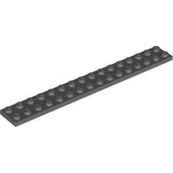 4282-85 Platte plaat 2x16 grijs, donker (blauwachtig) NIEUW *1K0000