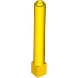 43888-3G Pilaar 1x1x6 massief met sokkel geel gebruikt *