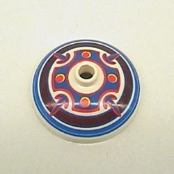 43898px1-1G Schotel 3x3 oriënt motief wit gebruikt *1L048