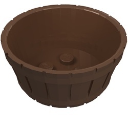 4424-8G Vat groot, HALF zonder asgat bruin (klassiek) gebruikt *5K000