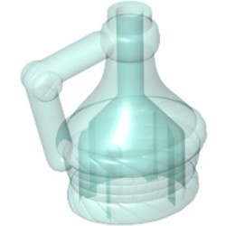 4429-15 Grote fles met handvat transparant lichtblauw NIEUW *