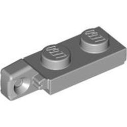 44301-86G Scharnierplaat 1x2- 1 vinger aan einde grijs, licht (blauwachtig) gebruikt *1B332