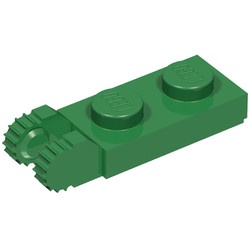 44302-6 Scharnierplaat 1x2- TWEE houders aan einde groen NIEUW *1B299