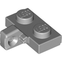 44567-86 Scharnierplaat 1x2- 1 vinger aan ZIJKANT grijs, licht (blauwachtig) NIEUW *1B298