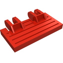 44569-5 Klapdeurtje met scharnier (groot) rood NIEUW *