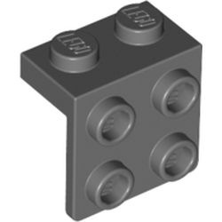 44728-85 Verbindingsplaat 1x2- 2x2 grijs, donker (blauwachtig) NIEUW *1B257