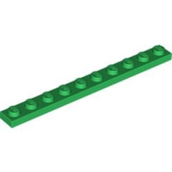 4477-6G Platte plaat 1x10 groen gebruikt *1B373
