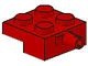 4488-5G Platte plaat 2x2 met 1 wielhouder (pin) rood gebruikt *6K09
