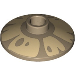 4740pb009-69 Schotel 2x2 met paddestoel motief crème,donker NIEUW *1B047