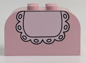 4744px18-23G Steen 2x4x2 met ronde top Baby lijf met slab roze (klassiek) gebruikt *0K0000