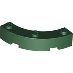 48092-80 Steen 4x4 gebogen (Dubbele macaroni) groen, donker NIEUW *1B066