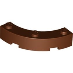 48092-88 Steen 4x4 gebogen (Dubbele macaroni) bruin, roodachtig NIEUW *1B066