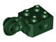 48171-80 Technic, steen 2x2 met gat en verticale rotatie halve bol groen, donker NIEUW *