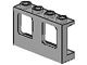 4863-9G Raam 1x4x2 paneel- 2x2 gaatjes onderin- glas:4862 (2 nodig) lichtgrijs (klassiek) gebruikt *1C038