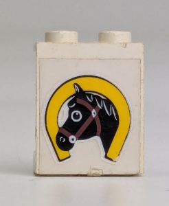 4864apb002-1G Paneel 1x2x2 met paard (sticker) wit gebruikt *0D0000