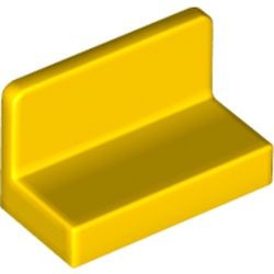 4865b-3 Paneel 1x2x1 (bankje) vlak afgeronde hoeken geel NIEUW *1B018