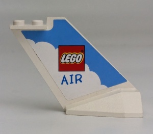 4867pb12-1G Staart groot LEGO en Air logo (stickers) wit gebruikt *1D041