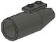4868a-10G Motor met topplaat 1x2 grotere motor glad zonder vin donker, grijs (klassiek) gebruikt *1D039