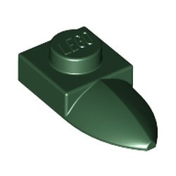 49668-80 Platte plaat 1x1 met tand IN VERLENGDE groen, donker NIEUW *1B322
