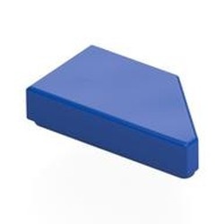5091-7 Tegel 1x2 WIG links blauw NIEUW *5A079