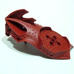 50913-59G Bionicle Visorak hoofd met 7 gaten (PAKKETPOST) rood, donker gebruikt *