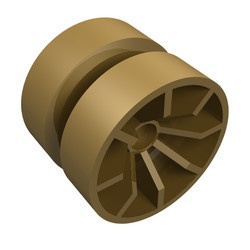 51377-115 Wiel 18x14mm met spaken goud, parel NIEUW *5W000