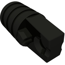 53923-11 Scharnier clinder 1x2 met 1 vinger en asgat aan eind ZONDER SLOTS zwart NIEUW *1L192