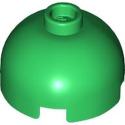553-6 Steen, 2x2x1 dome TOP groen NIEUW *1B080