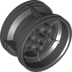 56908-11 Wiel 43.2 x 26 mm Technic Racing small, 6 pingaten (PAKKETPOST) zwart NIEUW *5W000