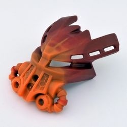 57531pb01-59G Bionicle masker Arthron met oranje en rood, donker gebruikt *
