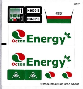 60016stk01 STICKER 60016 Tanker Truck NIEUW *0S0000
