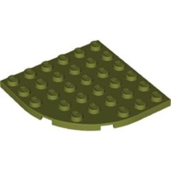 6003-155 Platte plaat 6x6 afronde hoek groen, olijf NIEUW *5G0000
