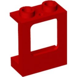 60032-5G Raam 1x2x2 in paneel 1 gat bodem voor ruit 60601 rood gebruikt *1C040