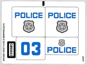 60043stk01a STICKER 60043a Prisoner transporter NIEUW *0S0000