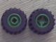 6014bc01-6G Wiel 11x12mm asgat met offset gegroefde band 21x12mm groen gebruikt *5W000