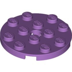 60474-157 Platte plaat 4x4 rond lavender, midden NIEUW *5K000