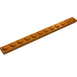 60479-68 Platte plaat 1x12 oranje, donker NIEUW *5K000