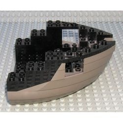 6051c03-10G Boeg zeilschip 12x12x5 1/3 zwart dek (PAKKETZENDING) donker, grijs (klassiek) gebruikt *