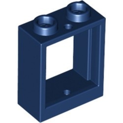 60592-63 Raam 1x2x2- vlak (NIEUWE stijl) ZONDER GLAS blauw, donker NIEUW *1B277