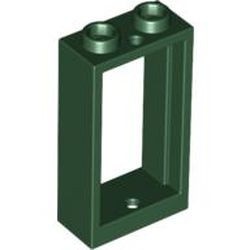 60593c01-80G Raam 1x2x3- vlak (NIEUWE stijl) MET GLAS groen, donker gebruikt *1C041