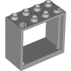 60598-86 Raam 2x4x3 holle noppen grijs, licht (blauwachtig) NIEUW *