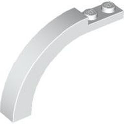 6060-1G Steen, boog 1x6x3 1/3 (90 graden) wit gebruikt *1L094