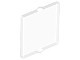 60601-12G Glas voor raam 1x2x2 nieuwe type (klein centraal pinnetje beide zijden) transparant gebruikt *1C037