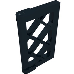 60607-11 Raampaneel 1x2x3 hekwerk dikke hoeken zwart NIEUW *1B284