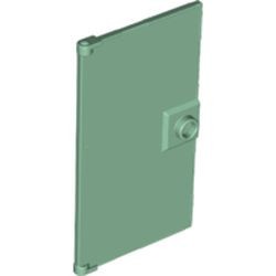 60616-48 Deur 1x4x6 met deurknop groen, zandkleurig NIEUW *1B275