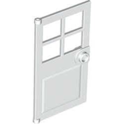 60623-1G Deur 1x4x6 met 4 raampjes, deurknop voor in frame wit gebruikt *1C031